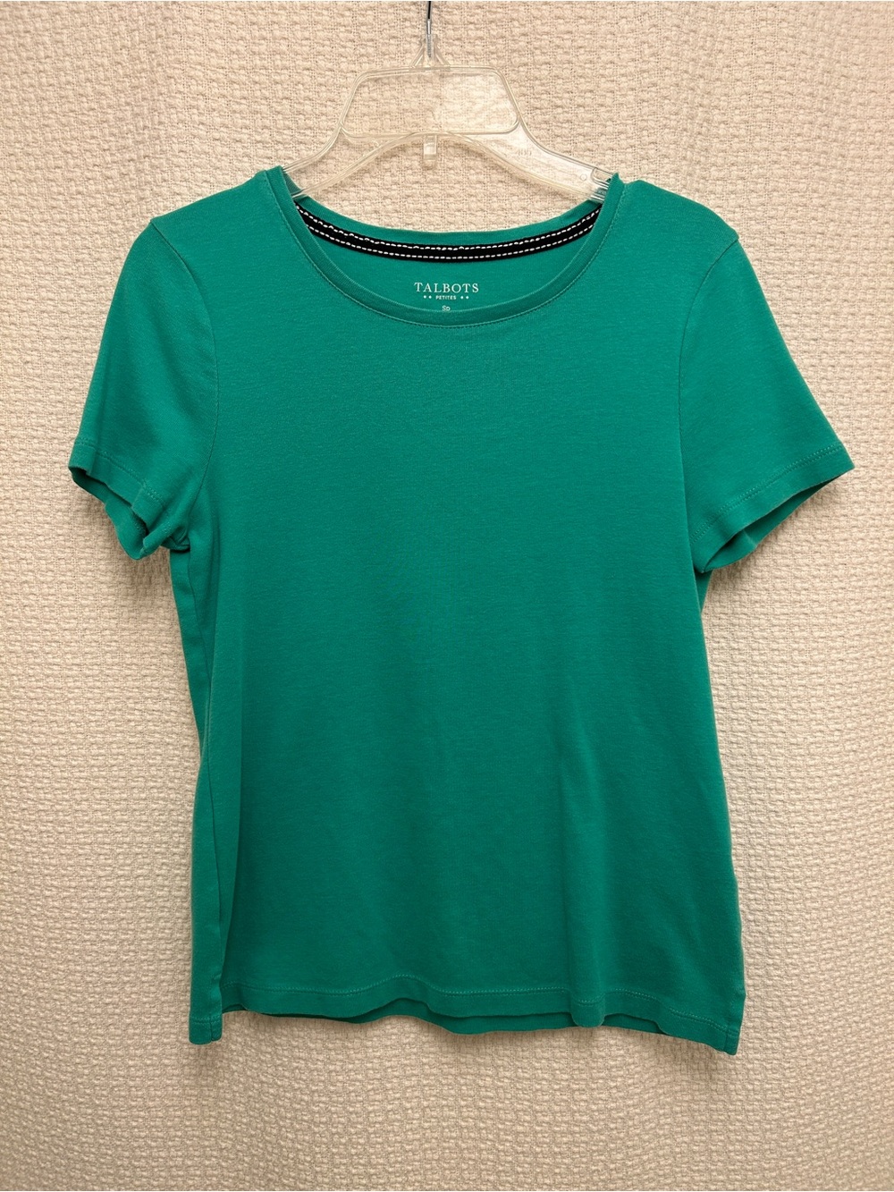 Talbots Short Sleeve Crewneck Tee in Teal Green